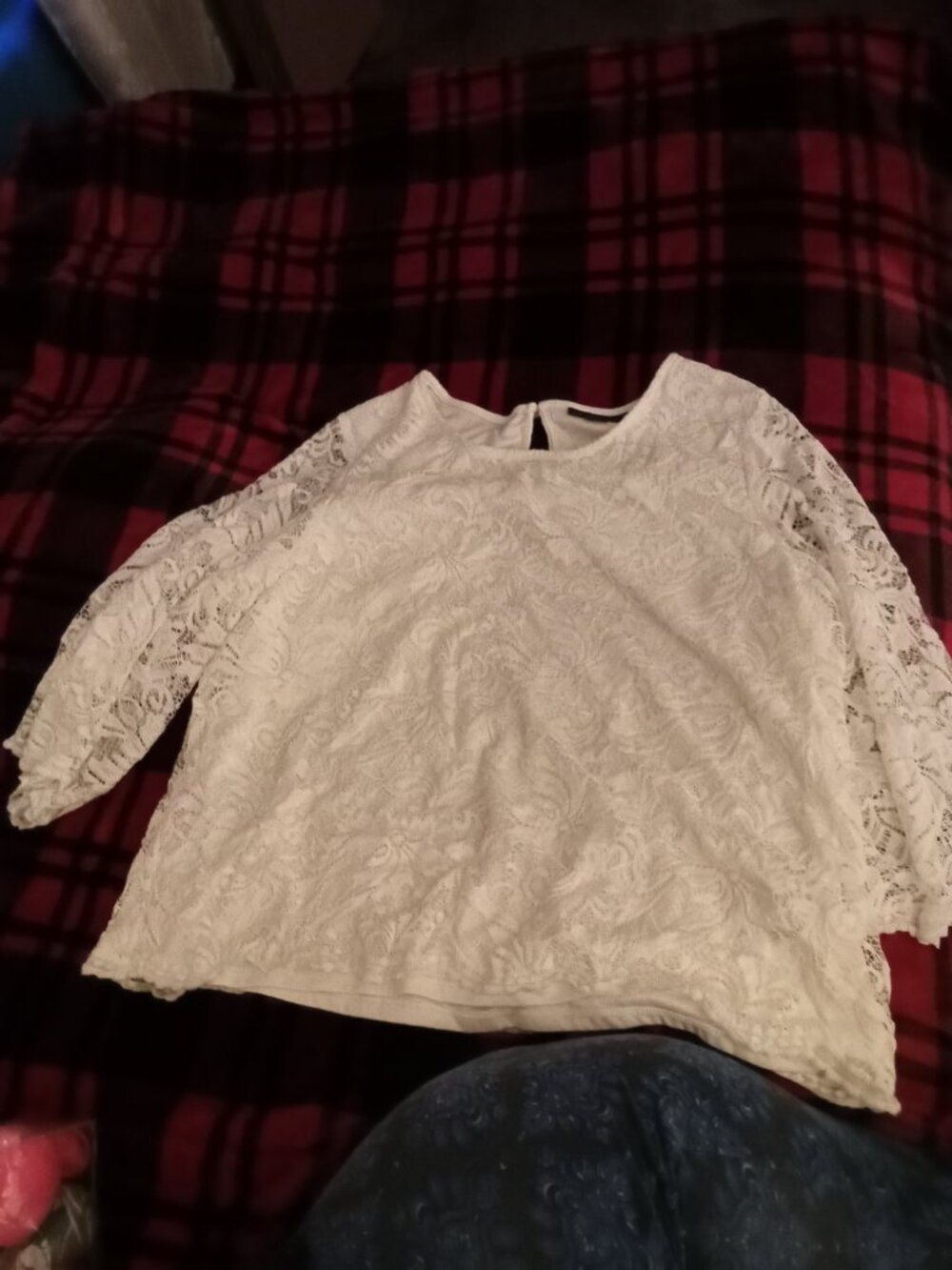 Womens White Lace Shirt